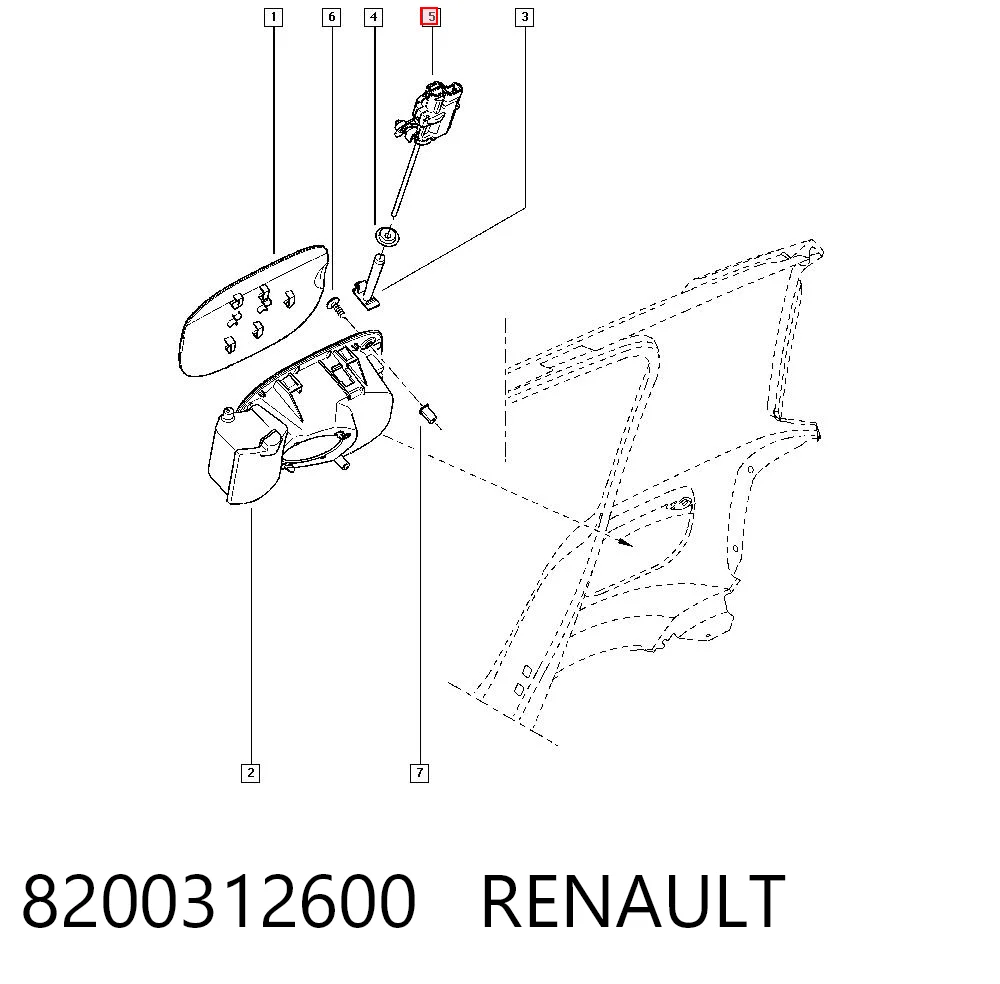 8200312600 Renault (RVI) Мотор-привод відкриття лючка бака
