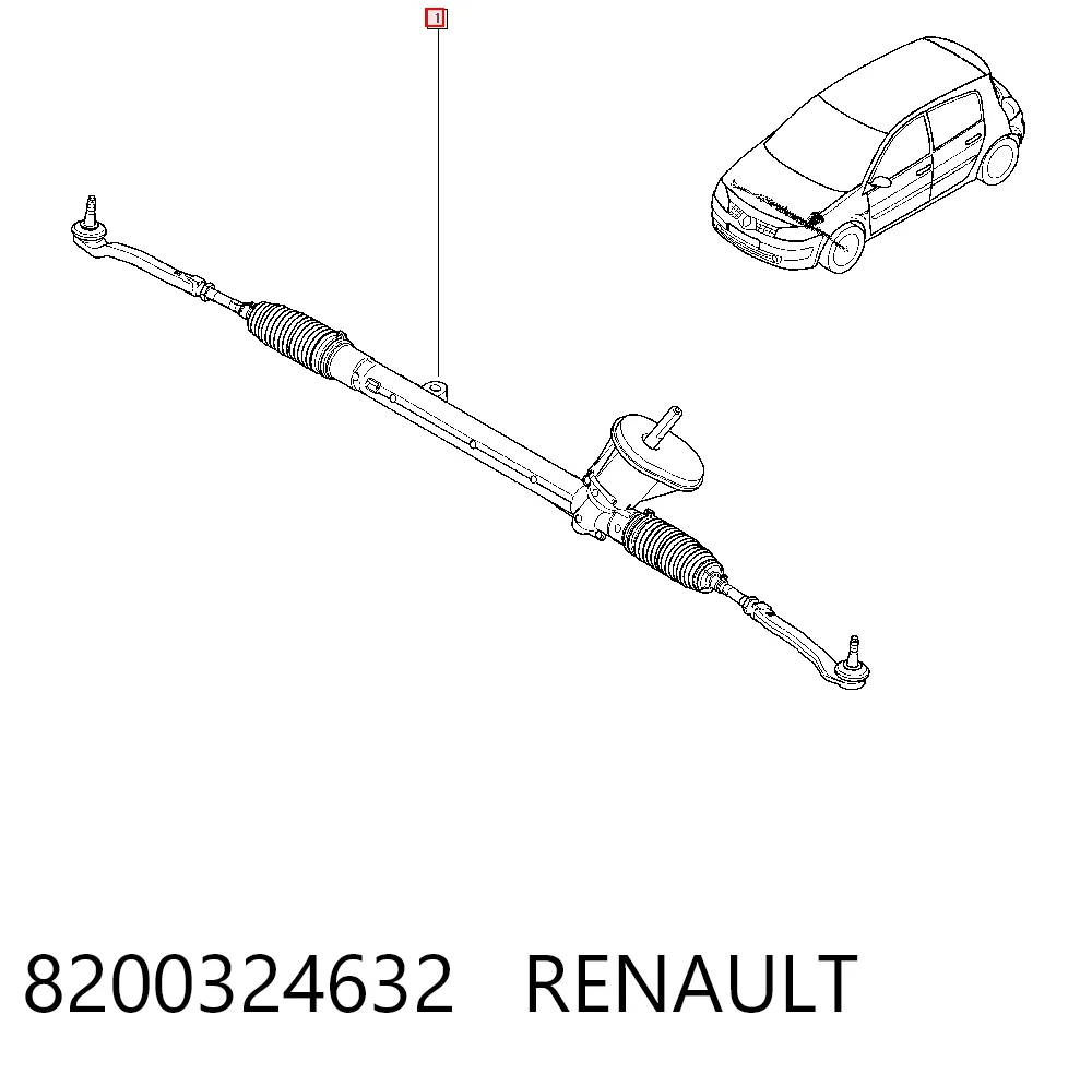 8200324632 Renault (RVI) Рейковий рульовий механізм