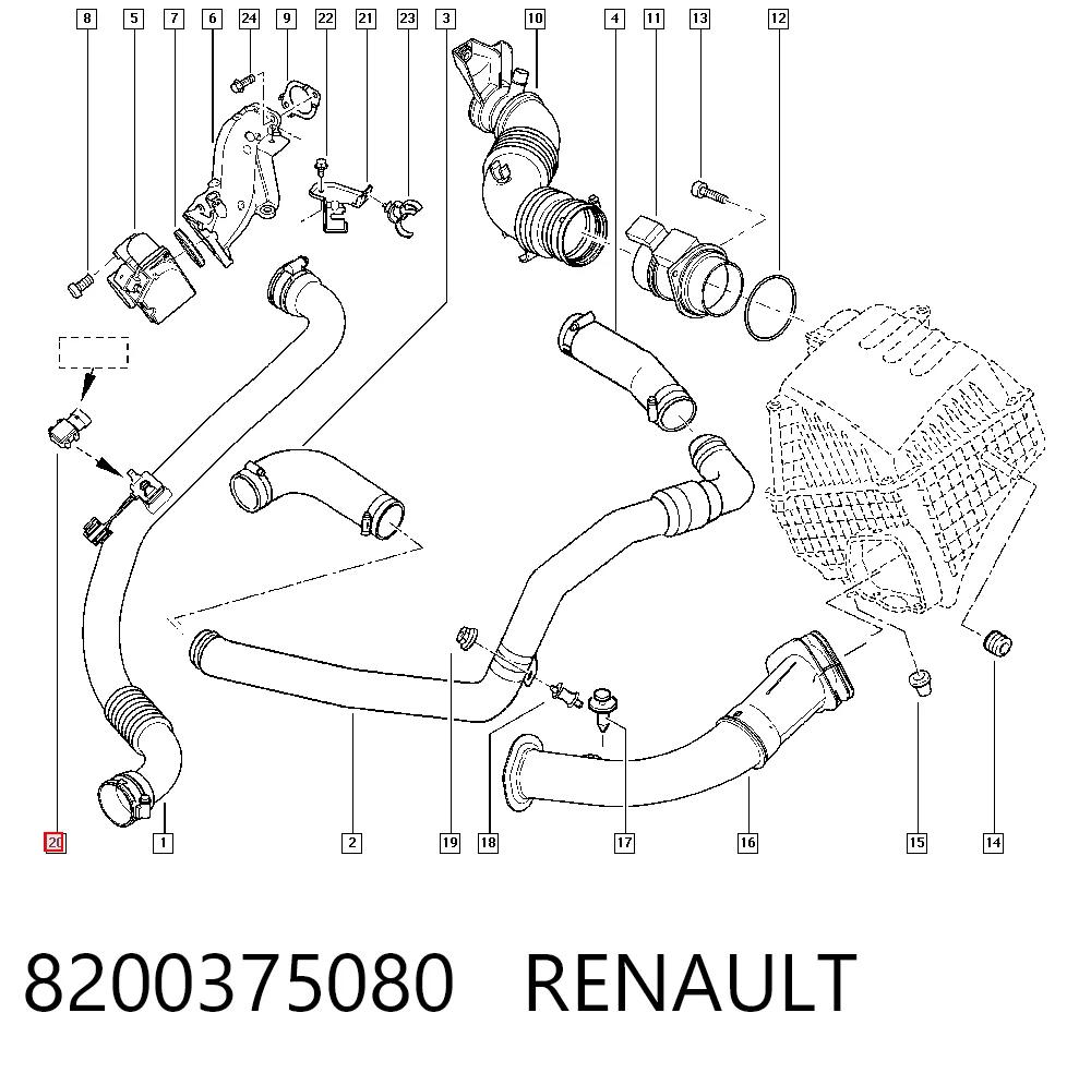 8200375080 Renault (RVI) Датчик наддува