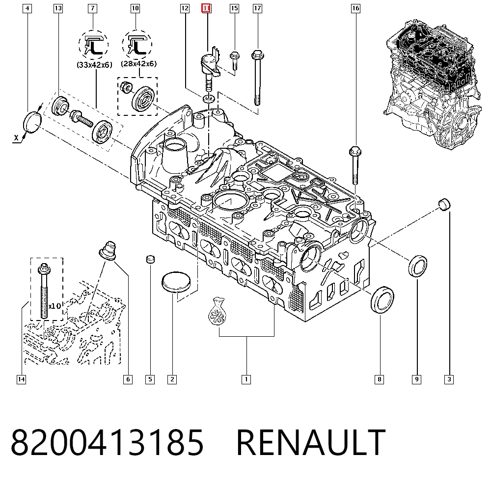 8200413185 Renault (RVI) Клапан електромагнітний положення розподільного