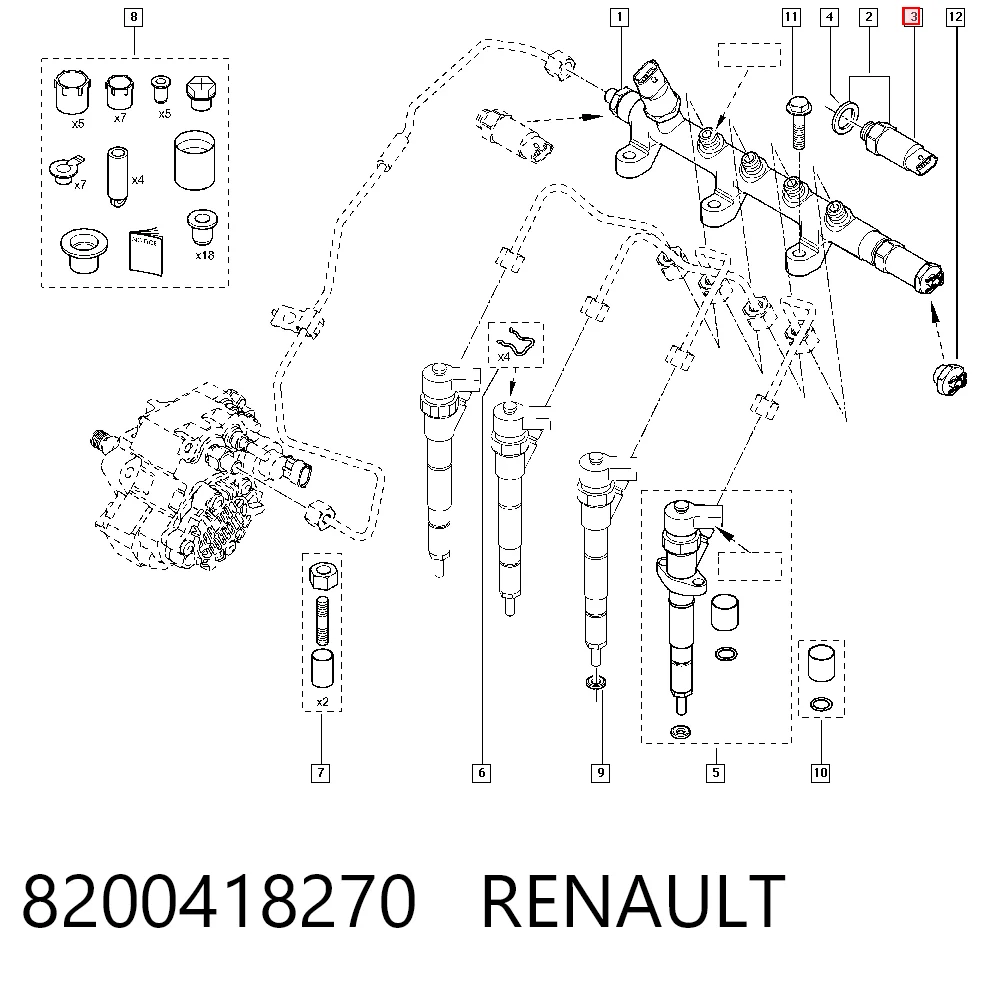 8200418270 Renault (RVI) Регулятор тиску палива