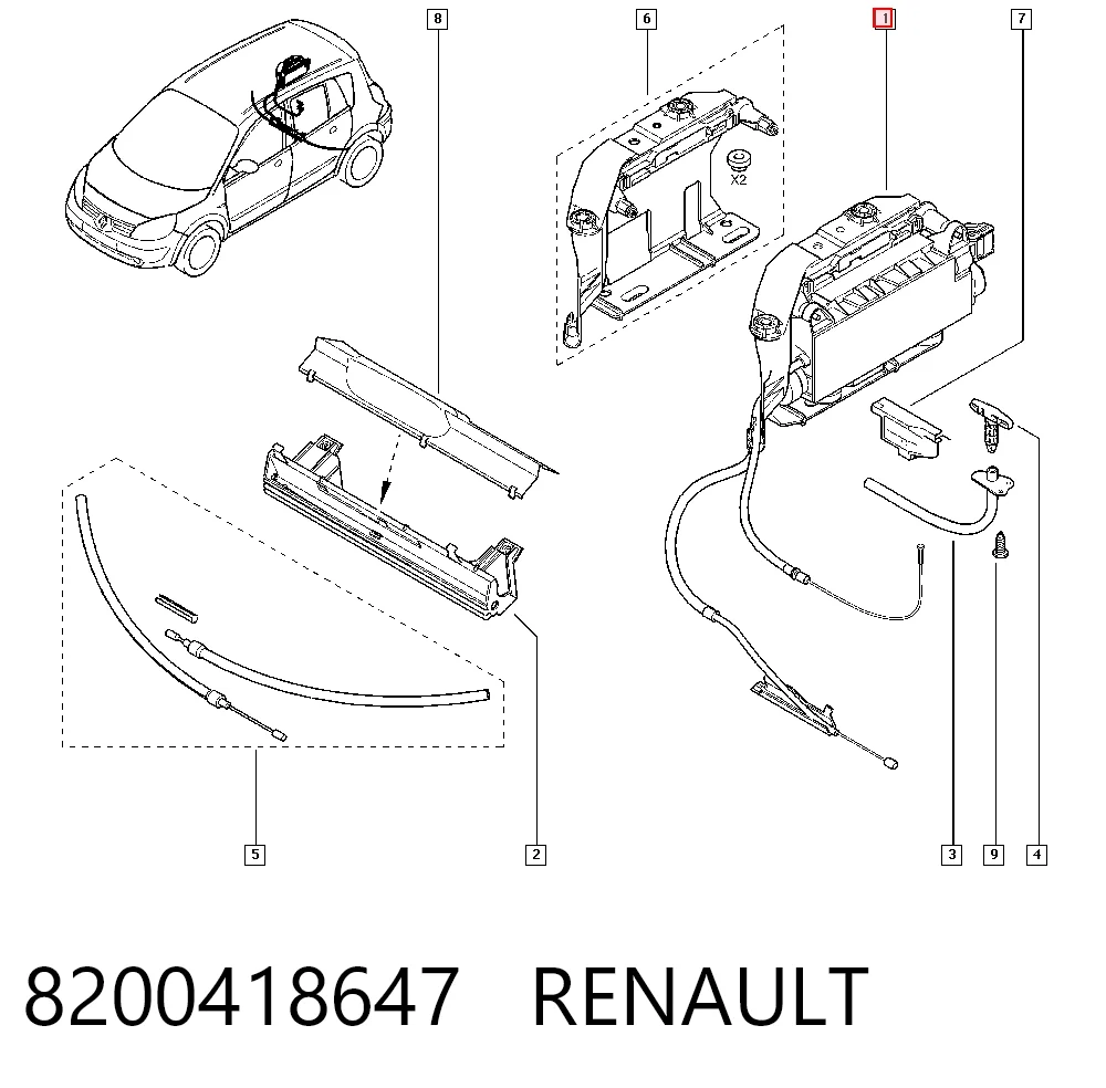 8200418647 Renault (RVI) БУ електромеханічного гальма стоянки