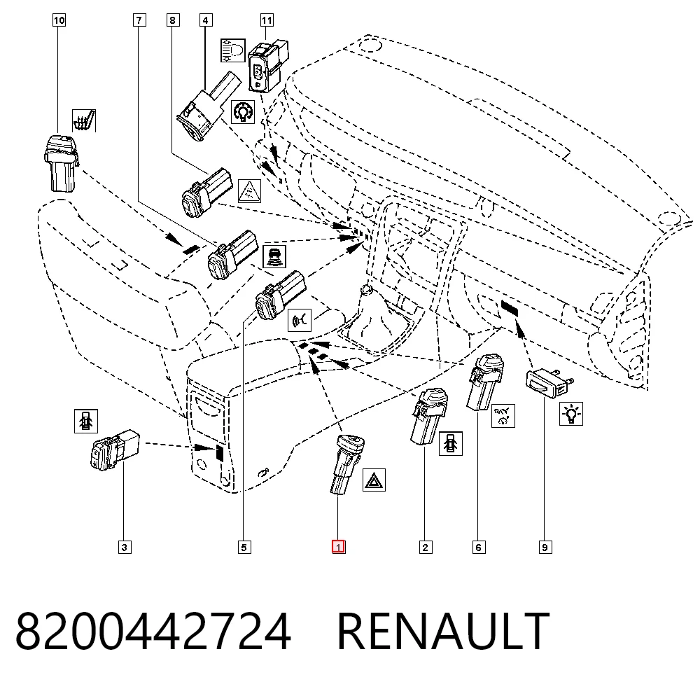 8200442724 Renault (RVI) Аварійна кнопка