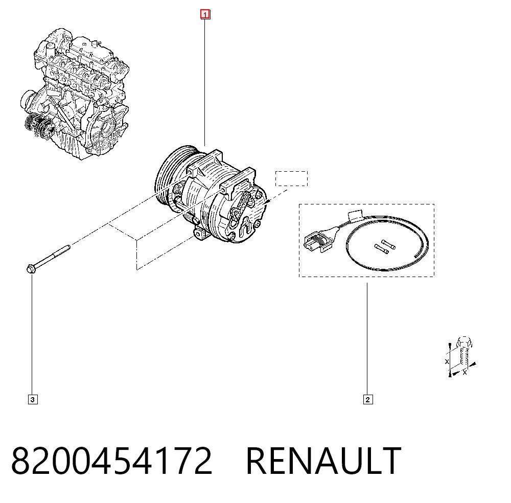 8200454172 Renault (RVI) Компресор холодоагенту