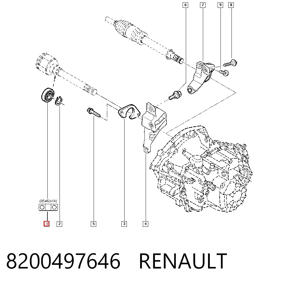 Підвісний підшипник передньої піввісі NSK 60072RSC3 ціна, від 5.76 USD