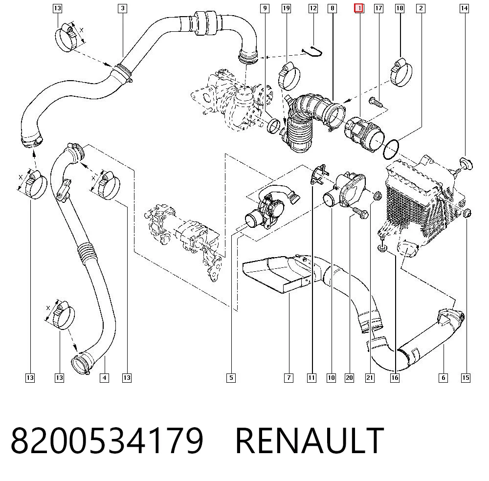 Датчик витрати повітря на Renault Kangoo II FW0