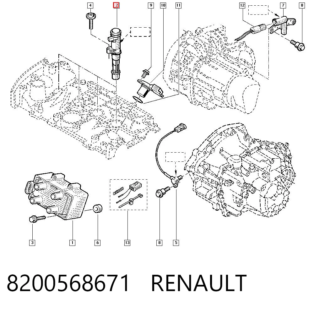 8200568671 Renault (RVI) Котушка запалювання
