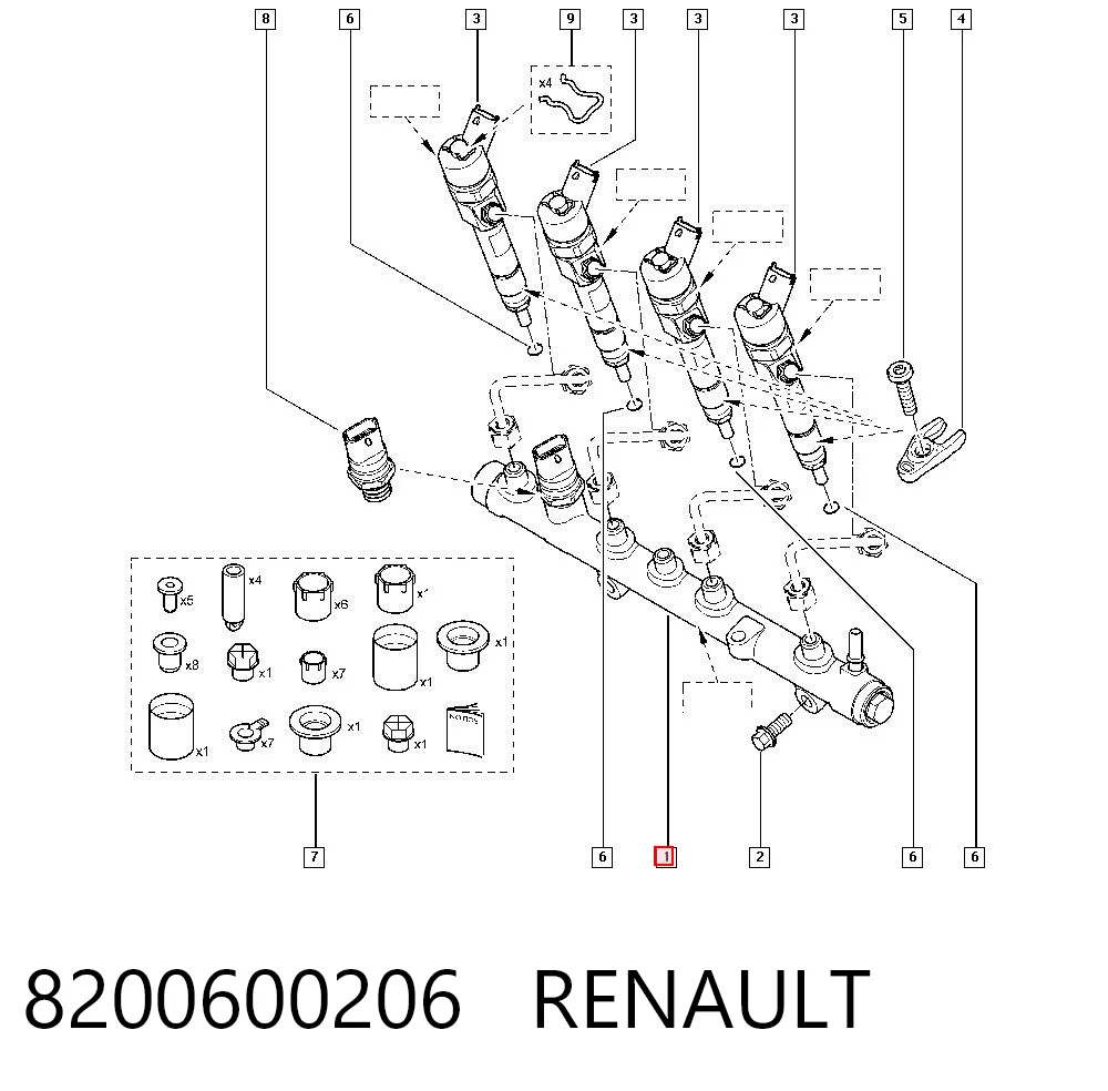8200600206 Renault (RVI) Розподільник палива
