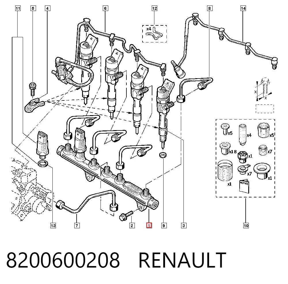  Датчик тиску палива Renault Trafic 1