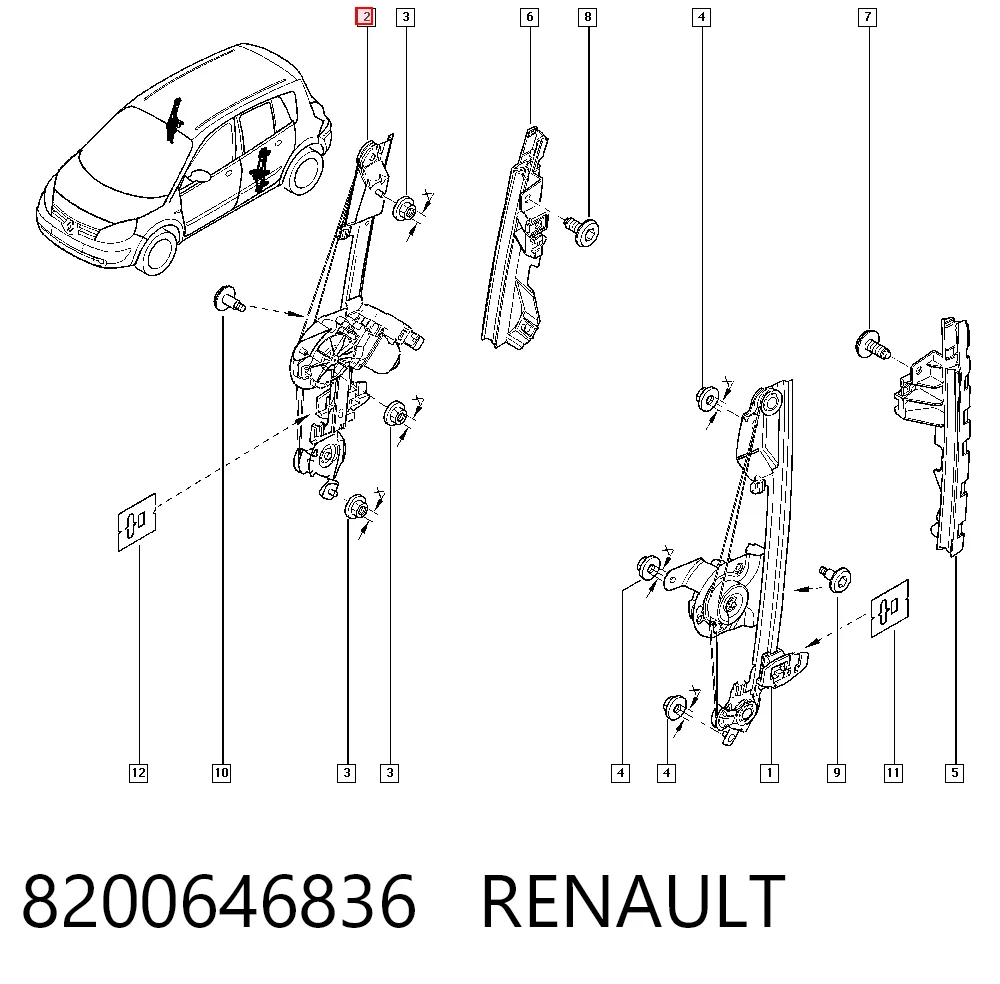 ACQ0098 Magneti Marelli Склопідйомник задніх правих дверей