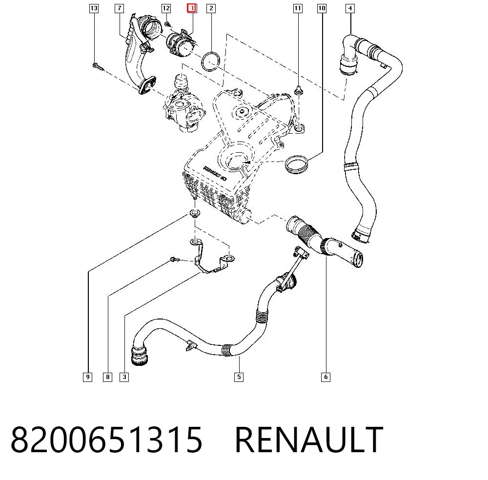 8200651315 Renault (RVI) Датчик витрати повітря