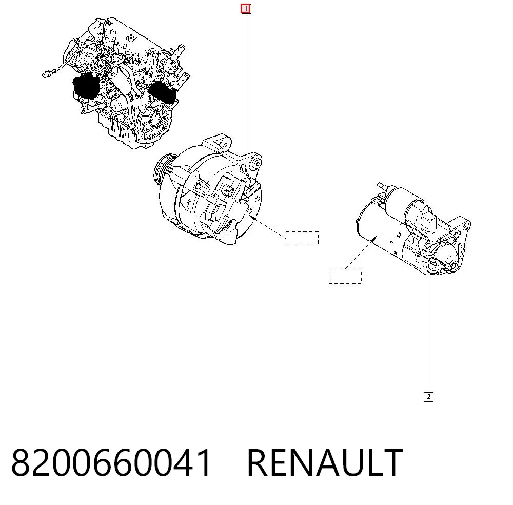 8200660041 Renault (RVI) Авто генератор