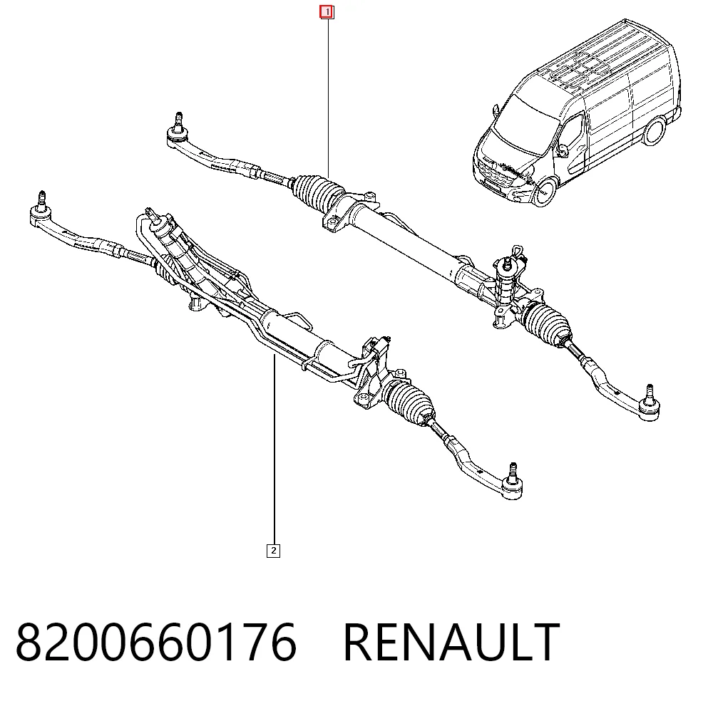 8200660176 Renault (RVI) Рейковий рульовий механізм
