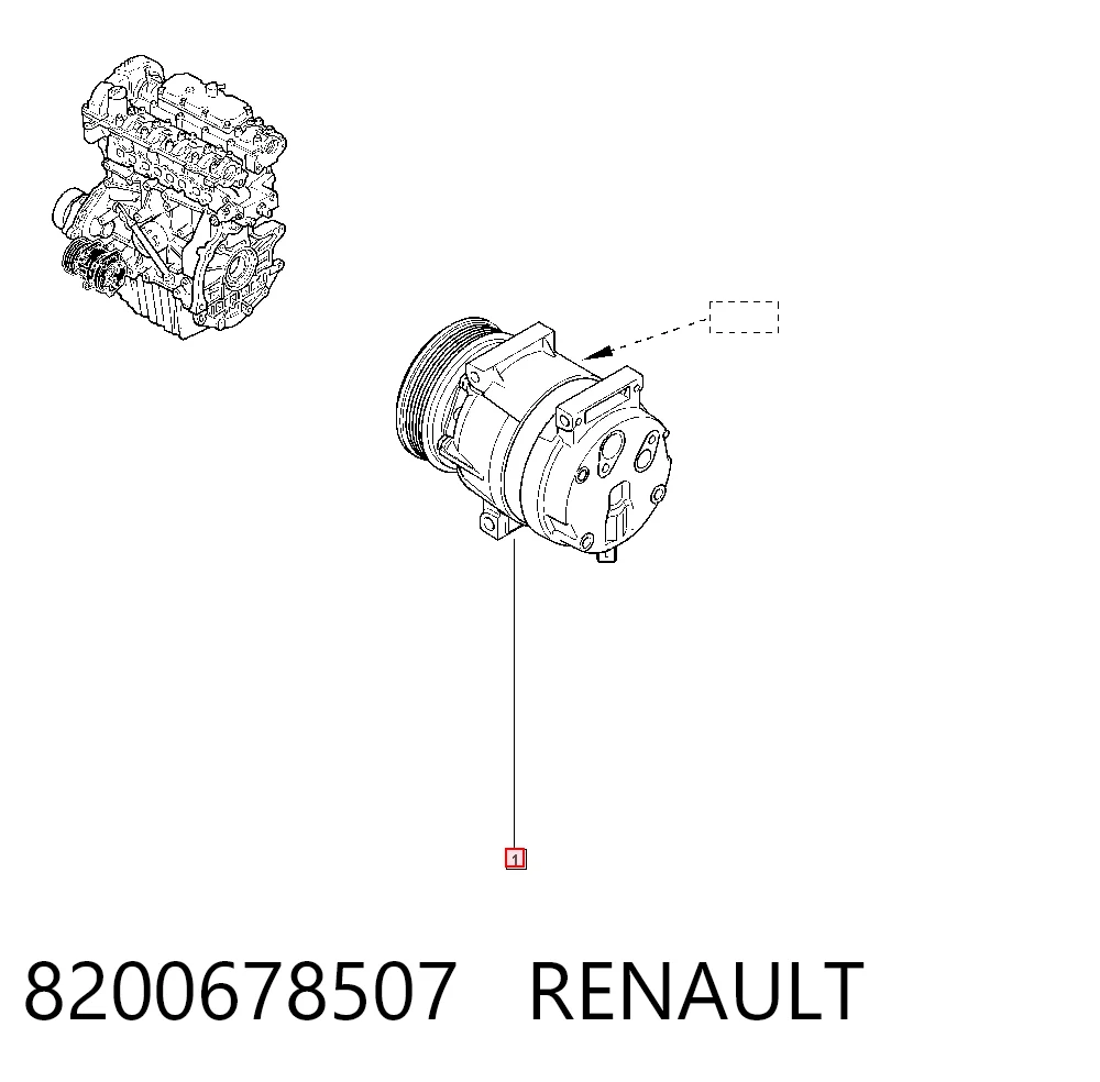 8200678507 Renault (RVI) Компресор холодоагенту
