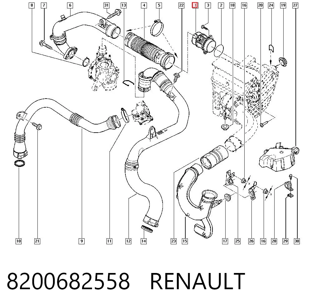 8200682558 Renault (RVI) Датчик витрати повітря
