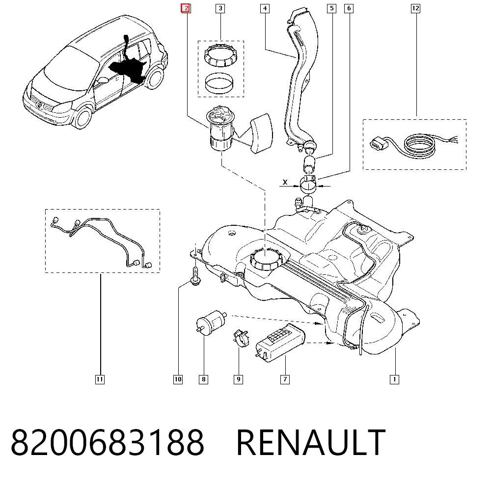 8200683188 Renault (RVI) Електробензонасос
