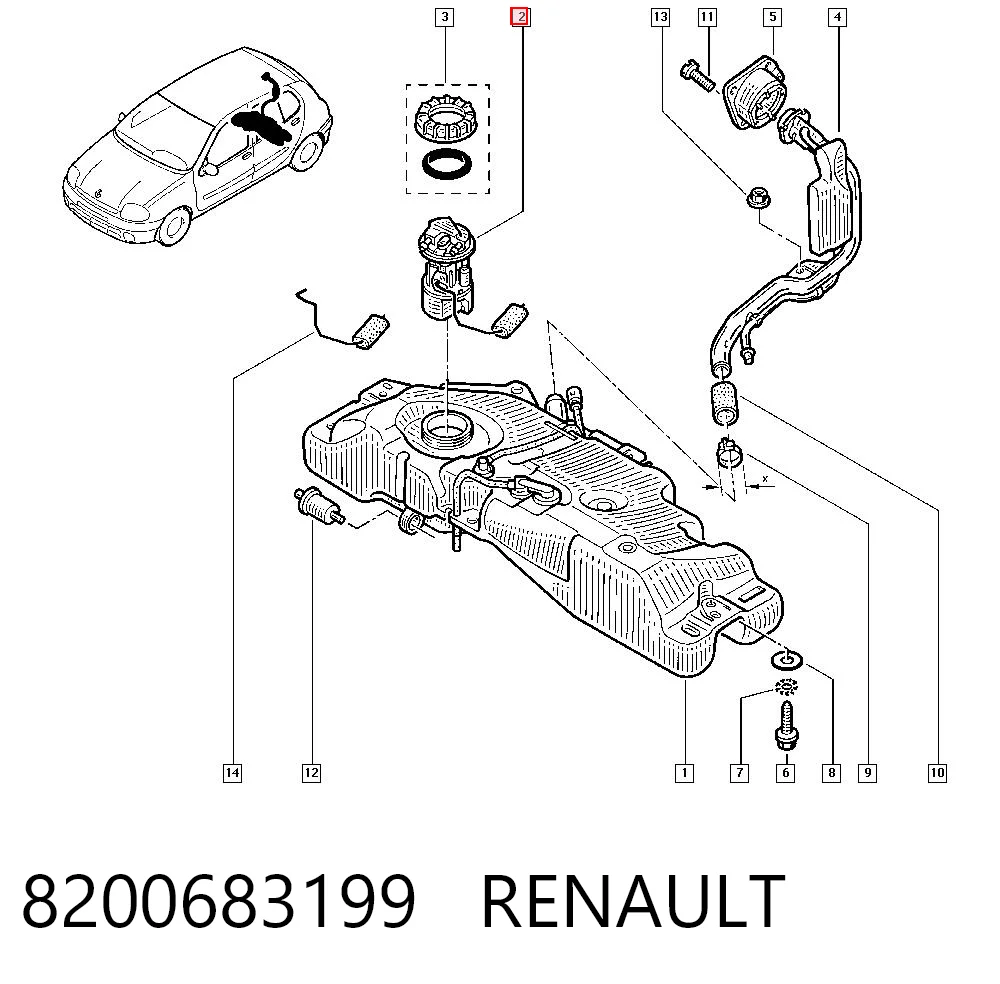 8200683199 Renault (RVI) Електробензонасос