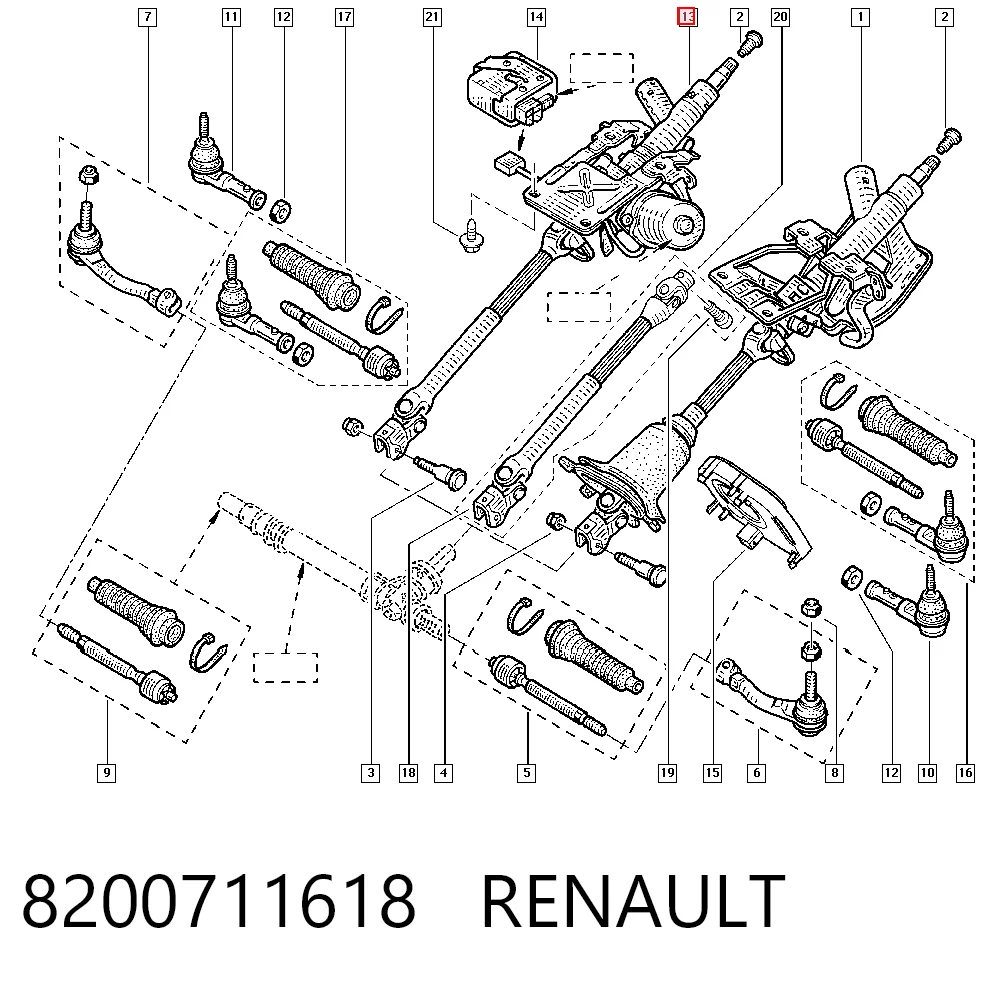  Рульова колонка Renault Clio 2