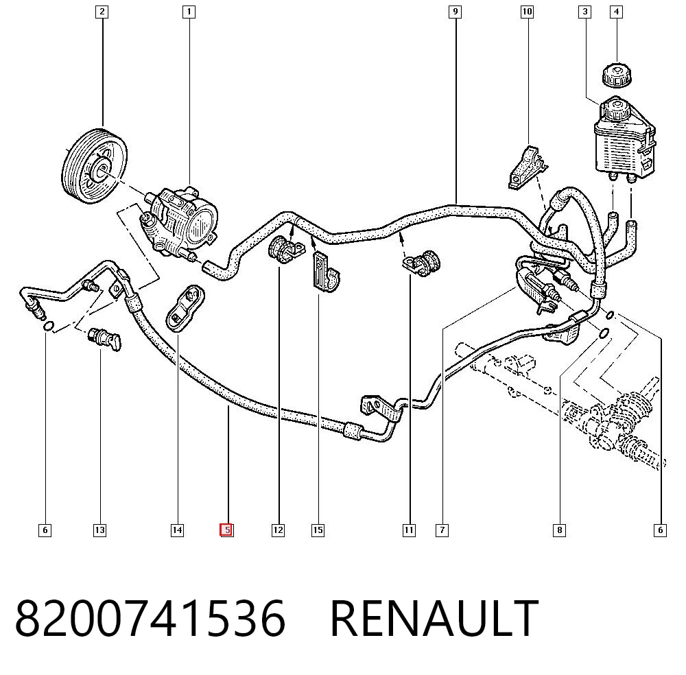 Трубка високого тиску ГПК на Renault Clio SYMBOL LU