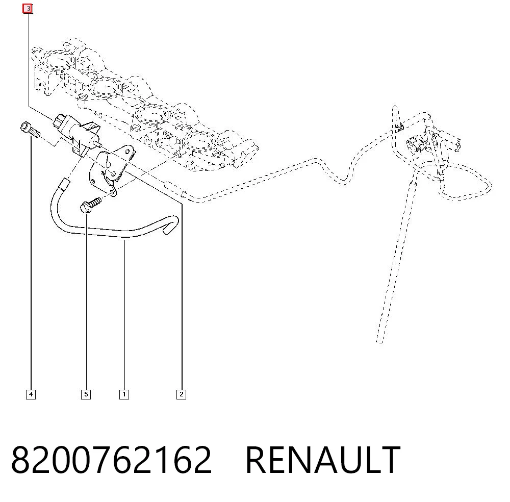 8200762162 Renault (RVI) Клапан соленоїд регулювання заслонки EGR