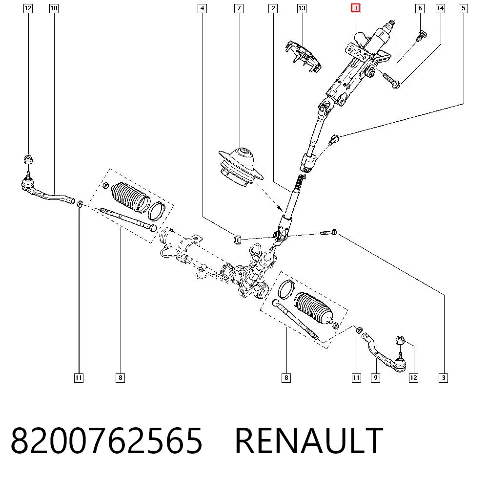 Рульова колонка Renault Trafic II фургон (FL) (2001 - 2014) ціна, від 13.02 USD