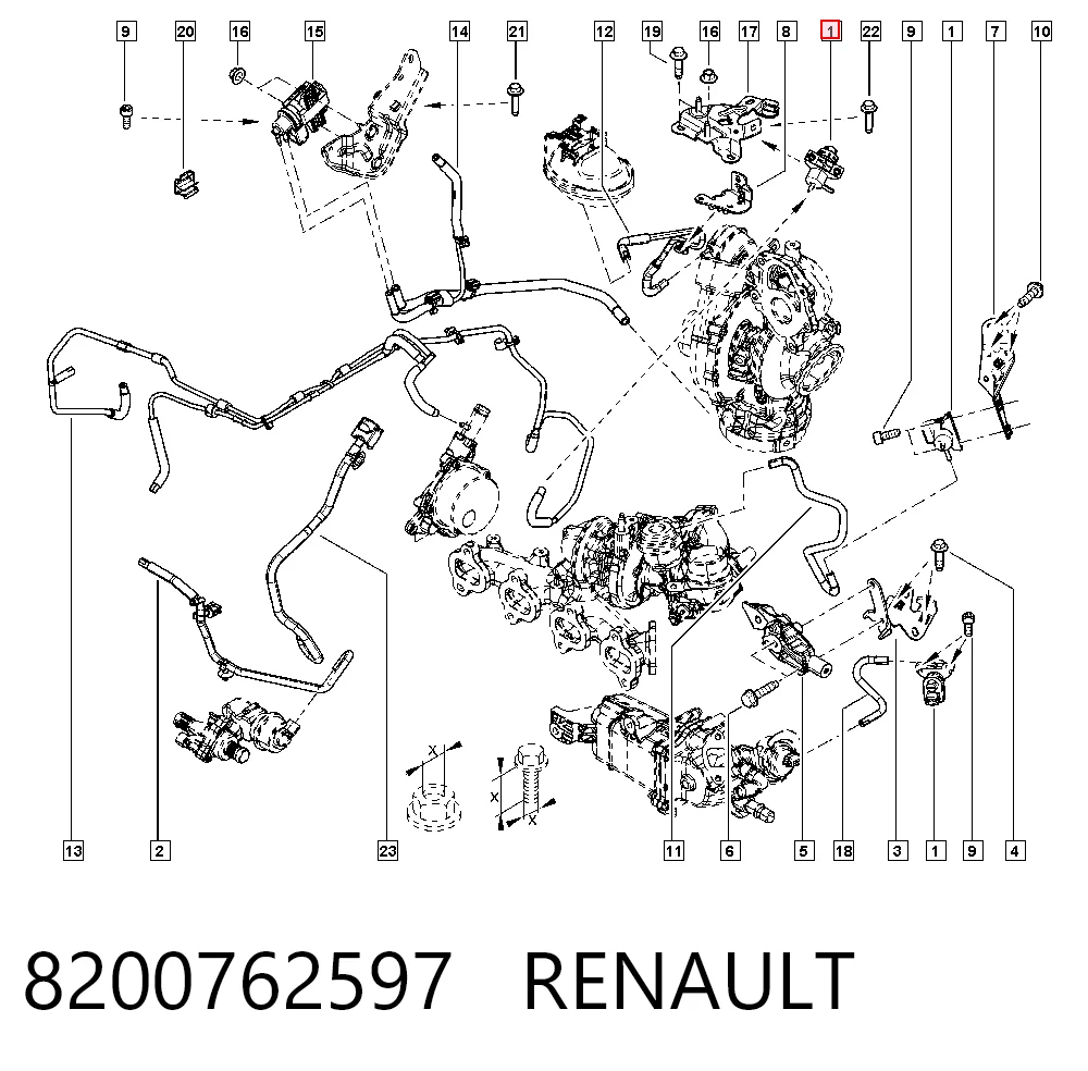 8200762597 Renault (RVI) Клапан соленоїд регулювання заслонки EGR