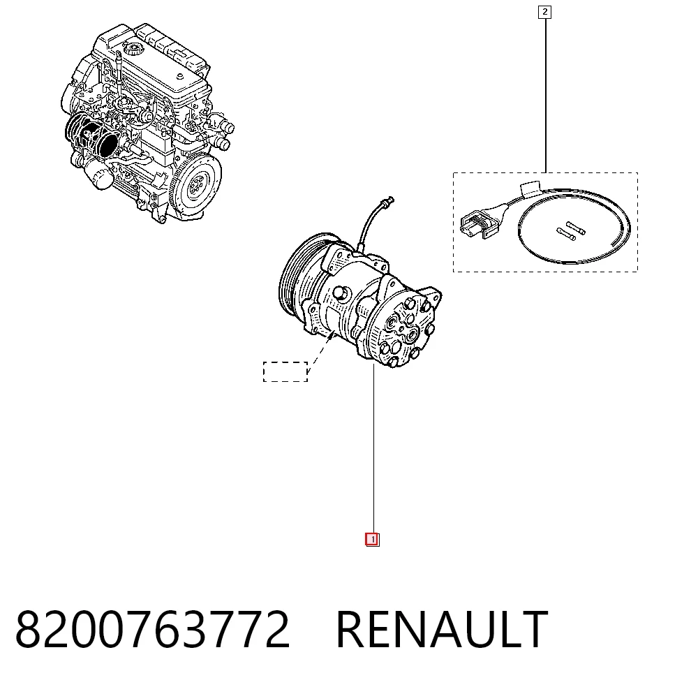 8200763772 Renault (RVI) Компресор холодоагенту