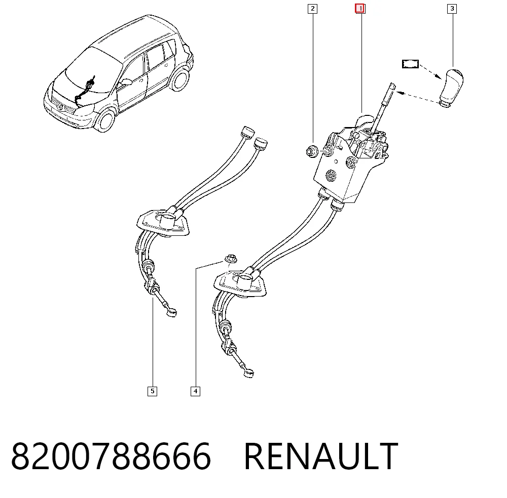 Куліса КПП на Renault Kangoo II FW0