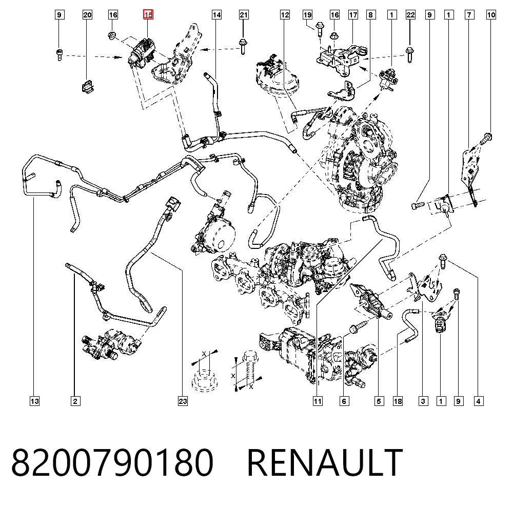 8200790180 Renault (RVI) Клапан перетворювач тиску наддуву (соленоїд)