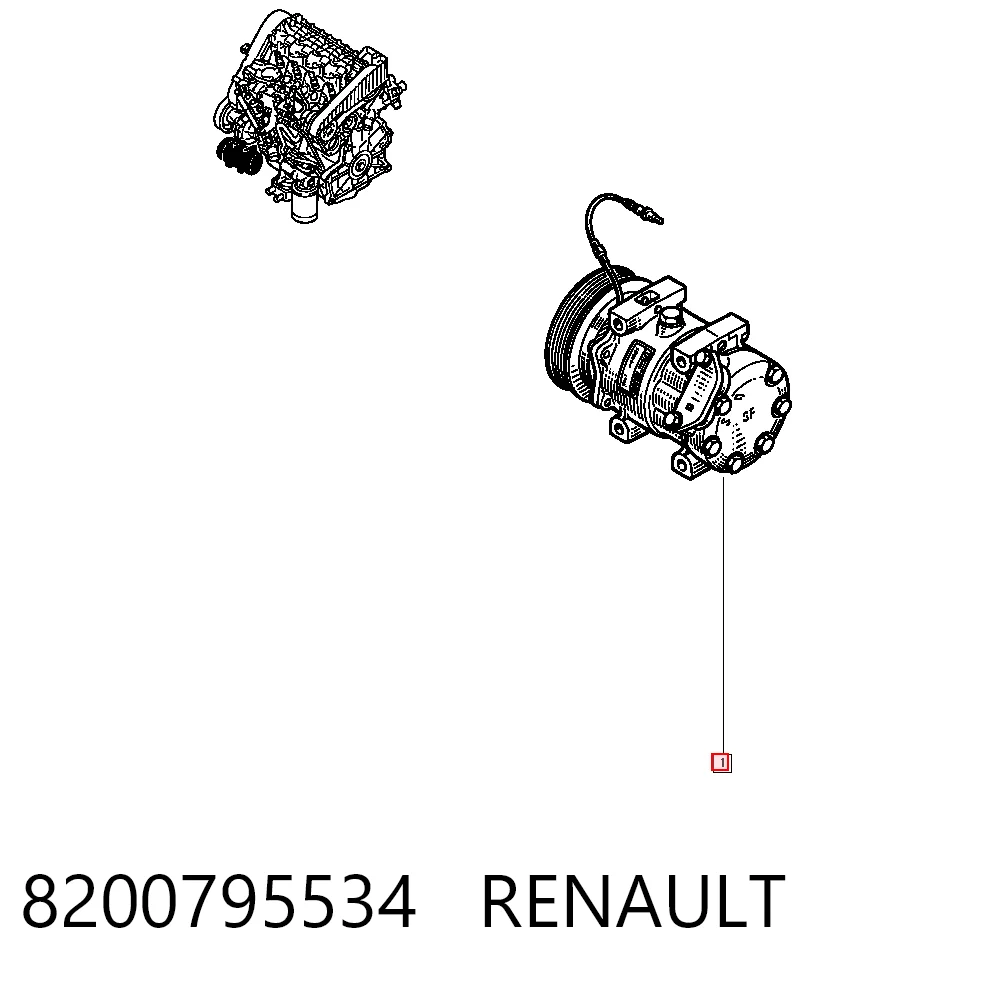 8200795534 Renault (RVI) Компресор холодоагенту