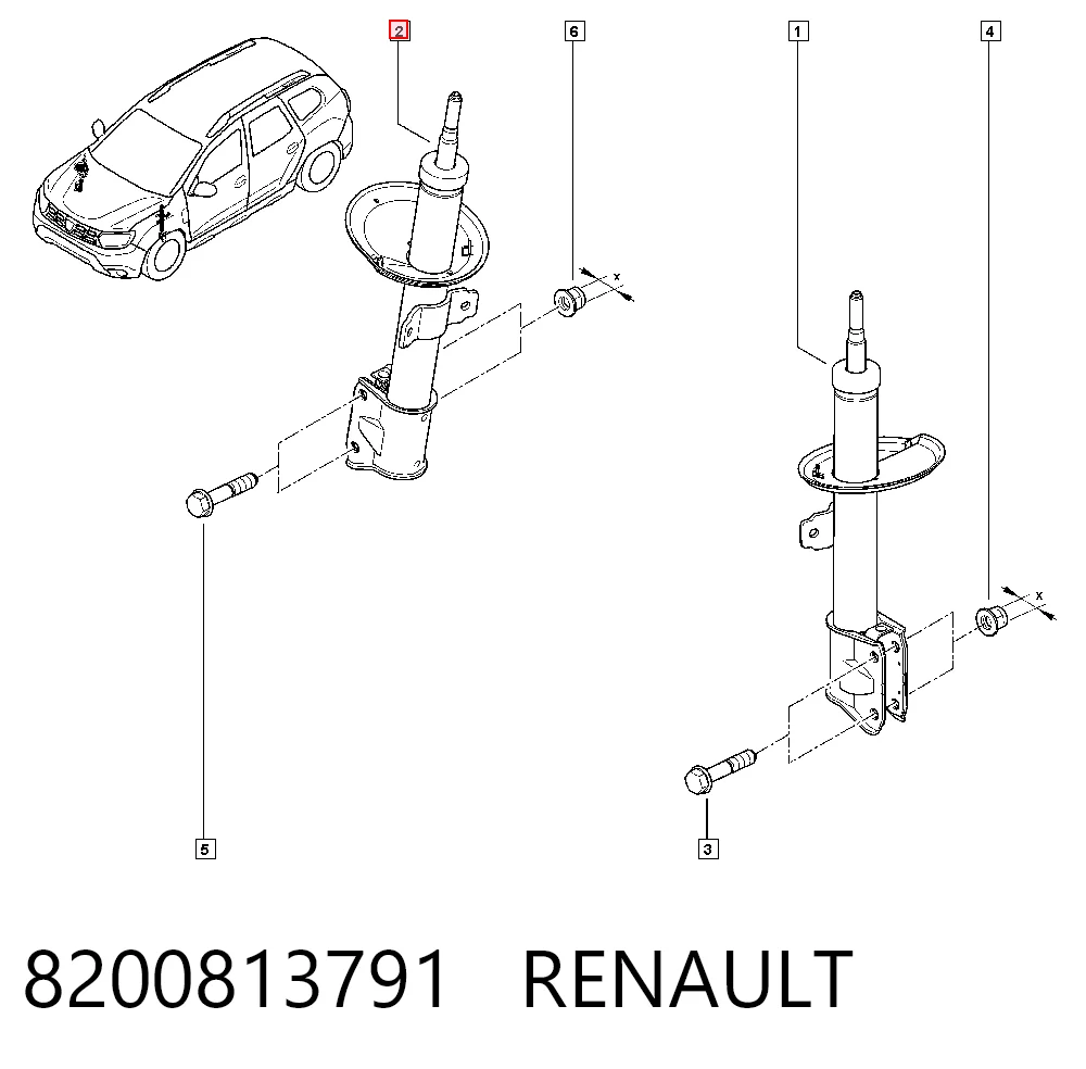8200813791 Renault (RVI) Стійка передня