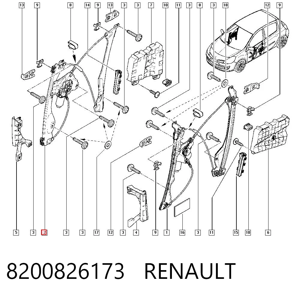 Механізм склопідіймача дверей передніх, правих Polcar 6055PSG6 ціна, від 36.87 USD