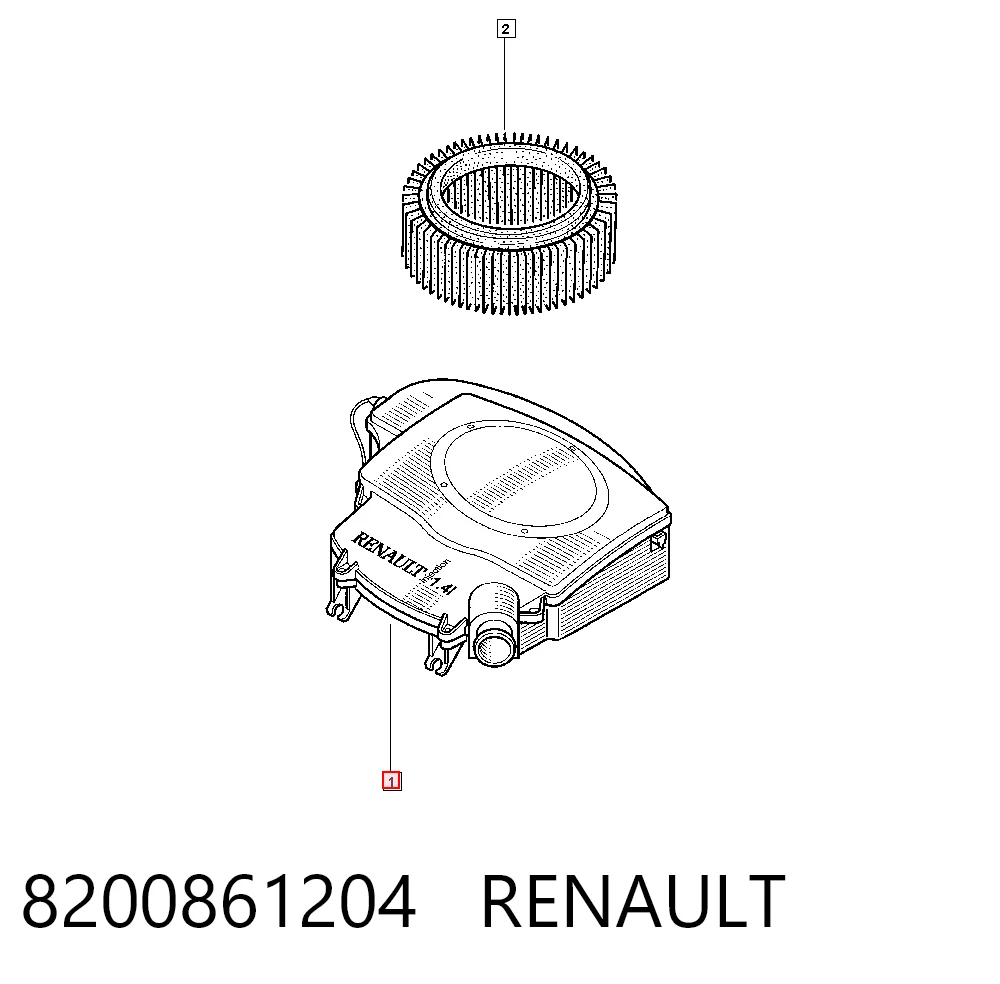 Корпус повітряного фільтра Lada 8201076708