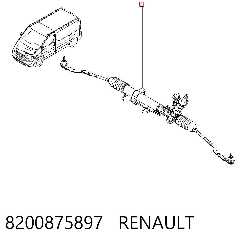 8200875897 Renault (RVI) Рейковий рульовий механізм