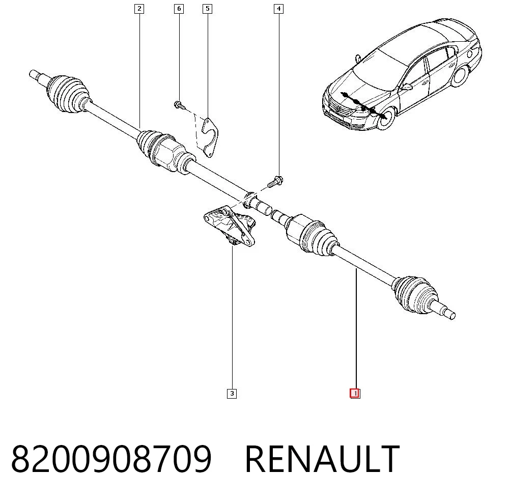 Привід лівий на Renault Latitude  L7