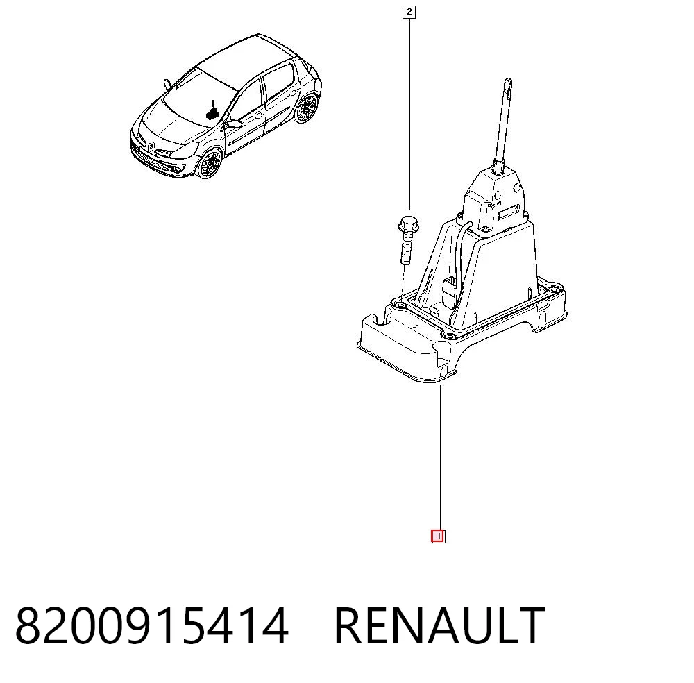 Механізм перемикання передач Renault Clio III хетчбек (BR01, CR01) (2005 - 2014) ціна, від 728.13 USD