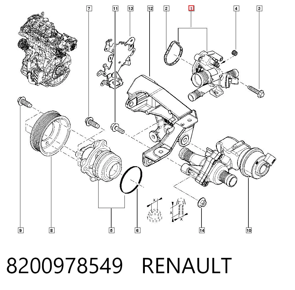 8200978549 Renault (RVI) Авто термостат
