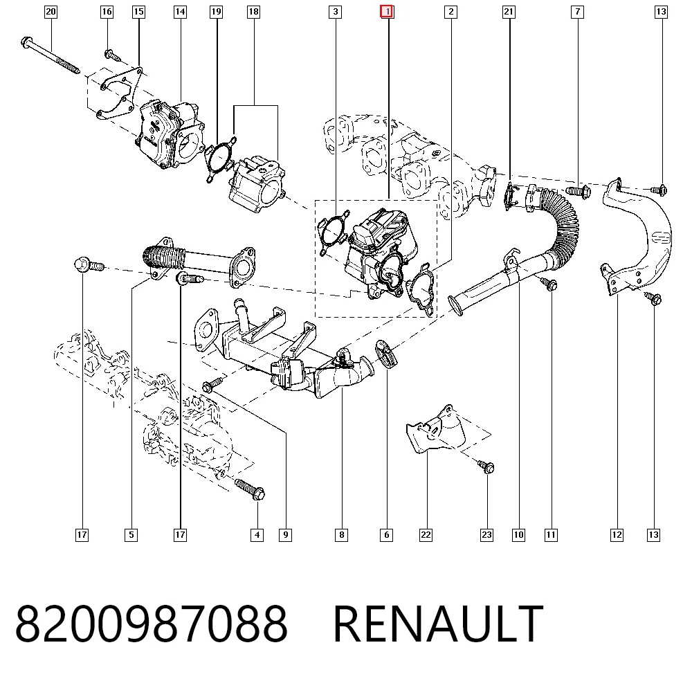8200987088 Renault (RVI) Клапан рециркуляції відпрацьованих газів EGR