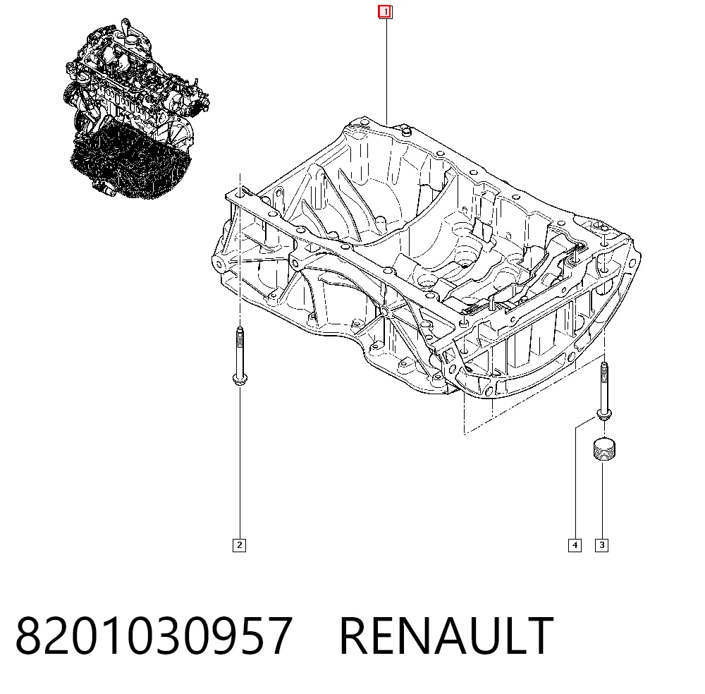 Купити 110172100R Nissan/Infiniti Піддон масляний картера двигуна, верхня частина