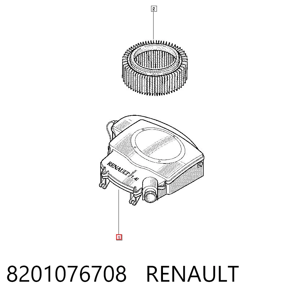 Корпус повітряного фільтра Lada 8201076708 ціна, від 45.94 USD