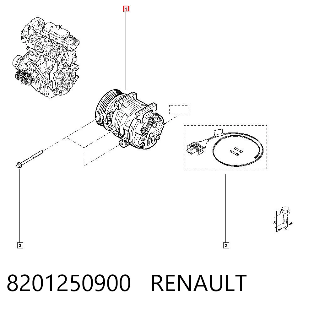 8201250900 Renault (RVI) Компресор холодоагенту