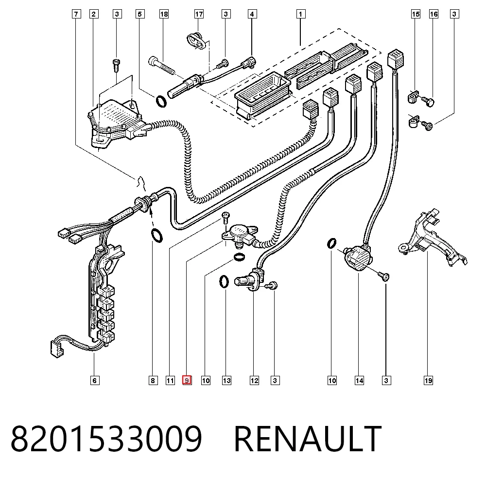 8201533009 Renault (RVI) Датчик показника тиску масла