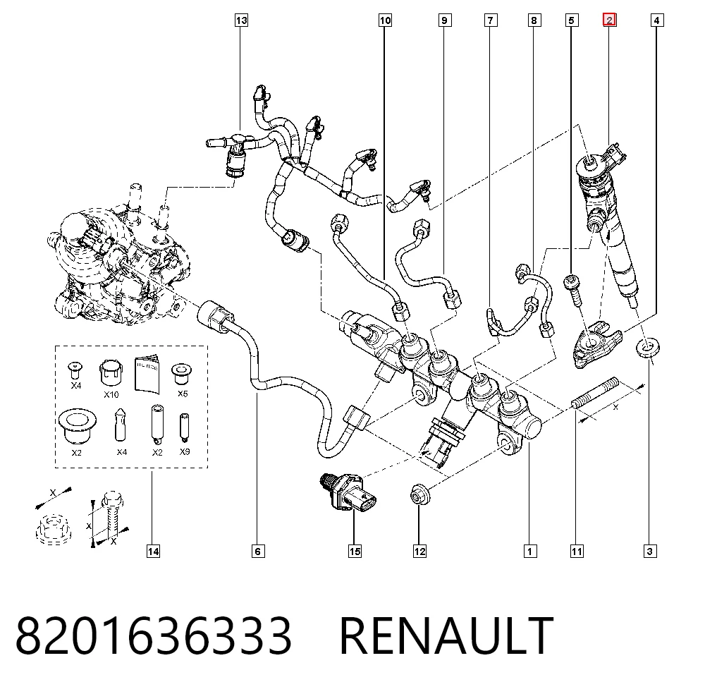 Форсунка паливна Dacia Logan II седан (L8_) (2012 - 2026) ціна, від 126.93 USD