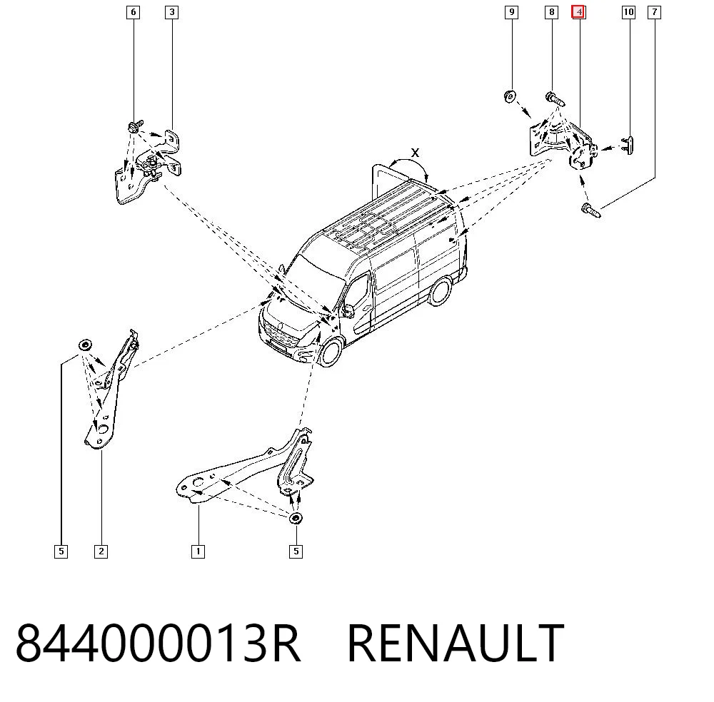 93167751 Opel Петля дверей задньої (розпашної)