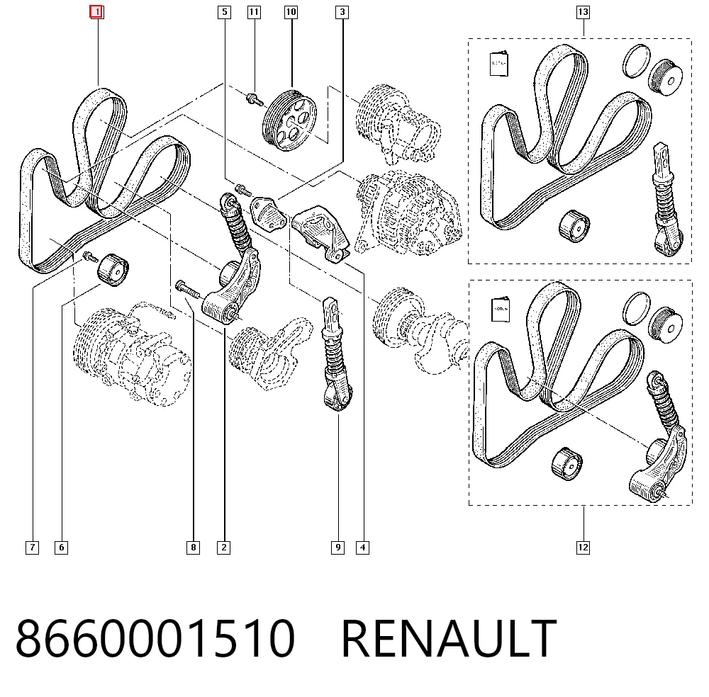 Купити 6PK1628 FSO Ремінь генератора
