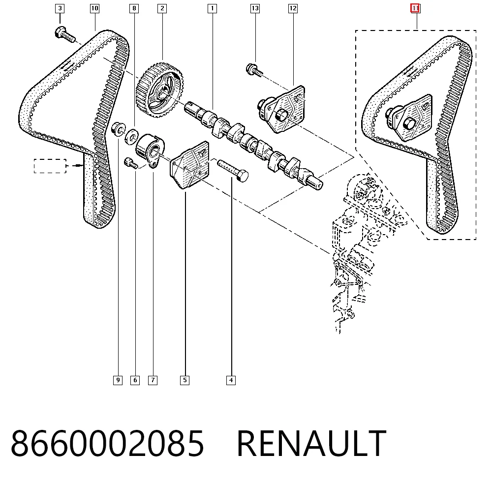 Комплект ГРМ Polcar 530057910 ціна, від 99.54 USD