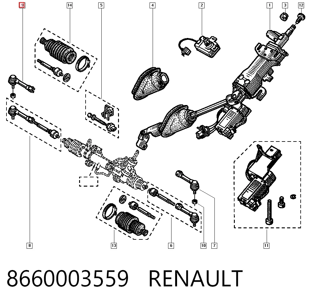  Рульовий наконечник Renault Safrane 1