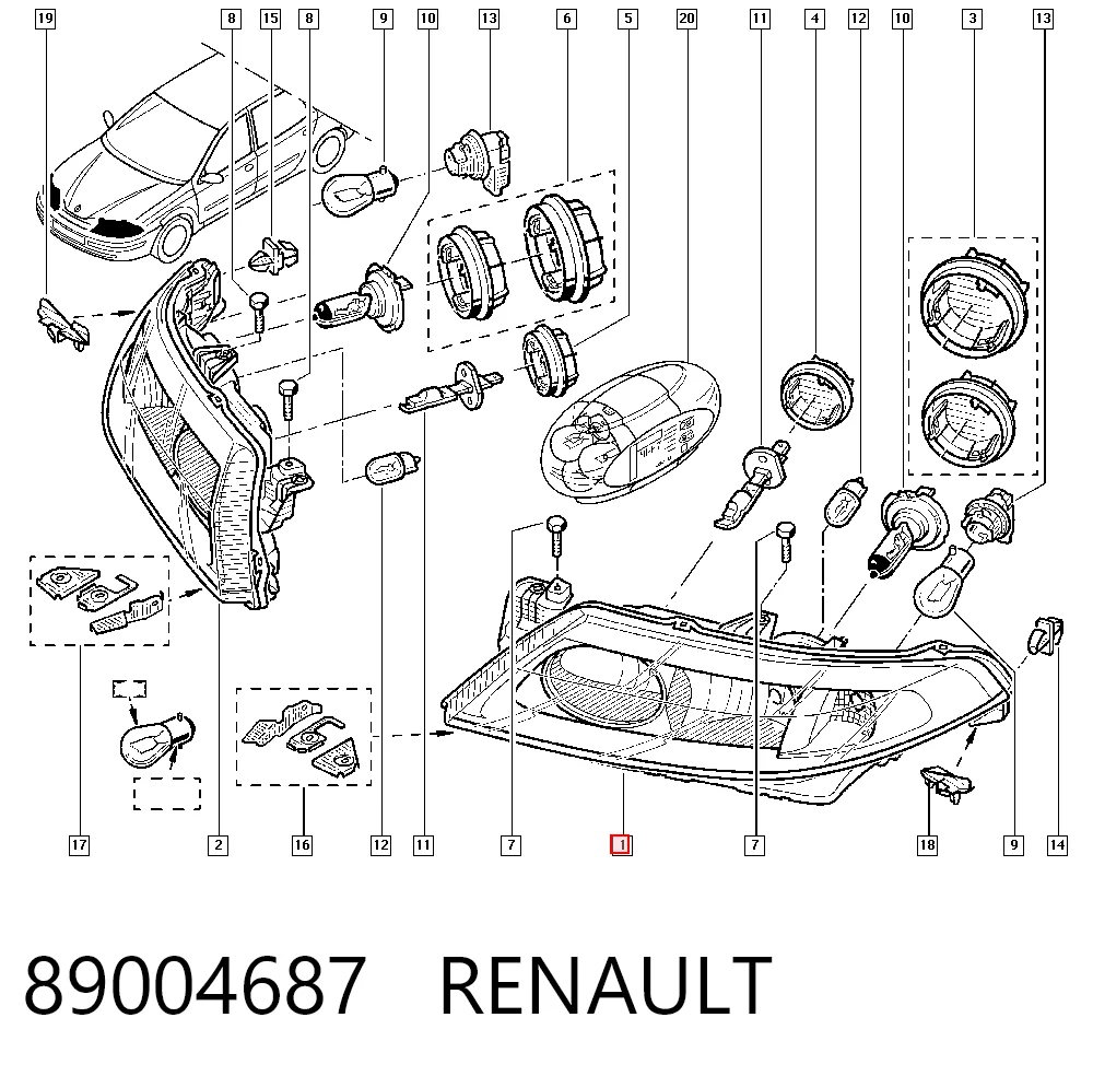 Фара Renault Laguna II