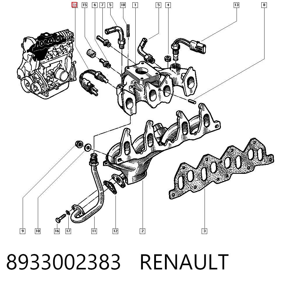 Купити 33002383 Chrysler Датчик температури охолоджуючої рідини