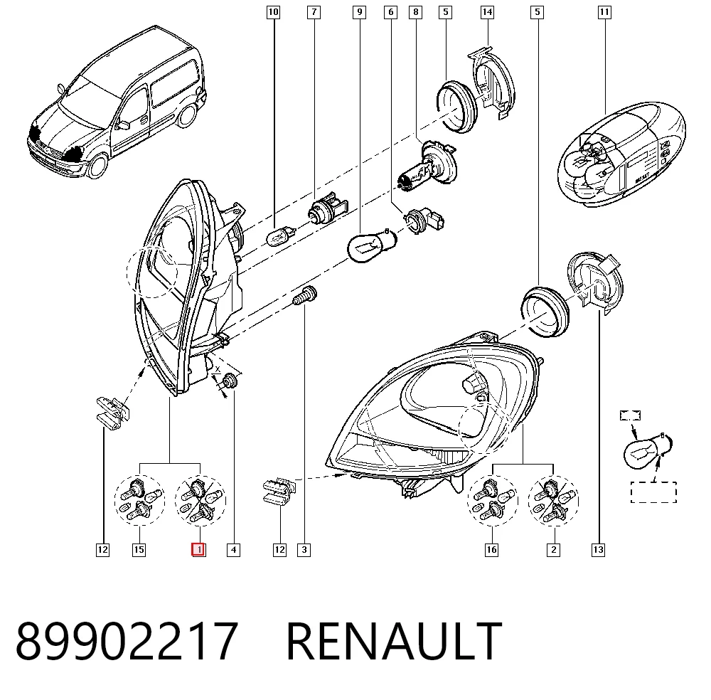 Фара передня права TYC FP5610R2T